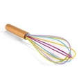 thumbnail image 4 of KMSS 10 inch Egg Whisk Beater Silicone Whisks Wooden Handle Heat Resistant Non-scratch for Cooking Nonstick Cookware Kitchen Tools (4 Pcs), 4 of 7