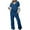 Blue, variant on Wancir Women's Solid Sweatsuit Set 2 Piece Long Sleeve Pullover and Drawstring Sweatpants Sport Outfits Sets