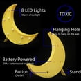 thumbnail image 5 of Letreros LED en forma de luna, luces de noche de luna iluminadas Lámpara de luna creciente a batería para dormitorio, Navidad, cumpleaños, 5 of 5