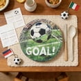 thumbnail image 4 of Large Paper Plates Soccer-Themed Disposable 7-In 9-In Paper Plates Paper Cup Tissue Set of Party-Themed Tableware, 4 of 6