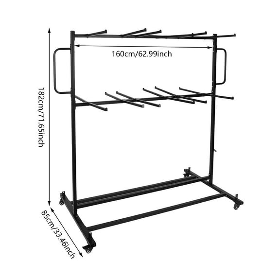 84 Chairs Folding Chair Cart Heavy Duty Mobile Stackable Chair Table Dolly
