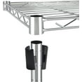 thumbnail image 4 of 5-Shelf Shelving Shelves Unit with Wheels Steel Organizer,36"Wx14"Dx60"H,Silver, 4 of 6
