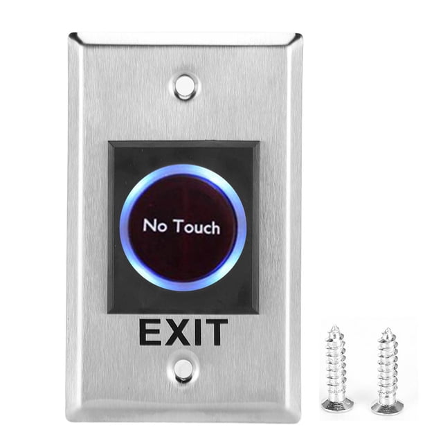 Interruptor de sensor infrarrojo de 12 V CC, botón de salida de puerta sin contacto con retroiluminación para control de acceso.