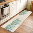 thumbnail image 2 of Teal Weeping Floral 2'x6' Runner Rugs for Hallway Kitchen Bedside Non Slip, Spring Summer Pastoral Flowers Rustic Entryway Rug Runners with Rubber Backing, Long Carpet Runner for Laundry Room, 2 of 8