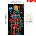 thumbnail image 3 of UV Activated Night Glow Fluorescent Christmas Door Cover Party Banner for Outdoor Indoor Holiday Decoration, Garage Fluorescent 2D Flat Santa Claus Doorcover Backdrop for Xmas Eve New Year Winter, 3 of 6