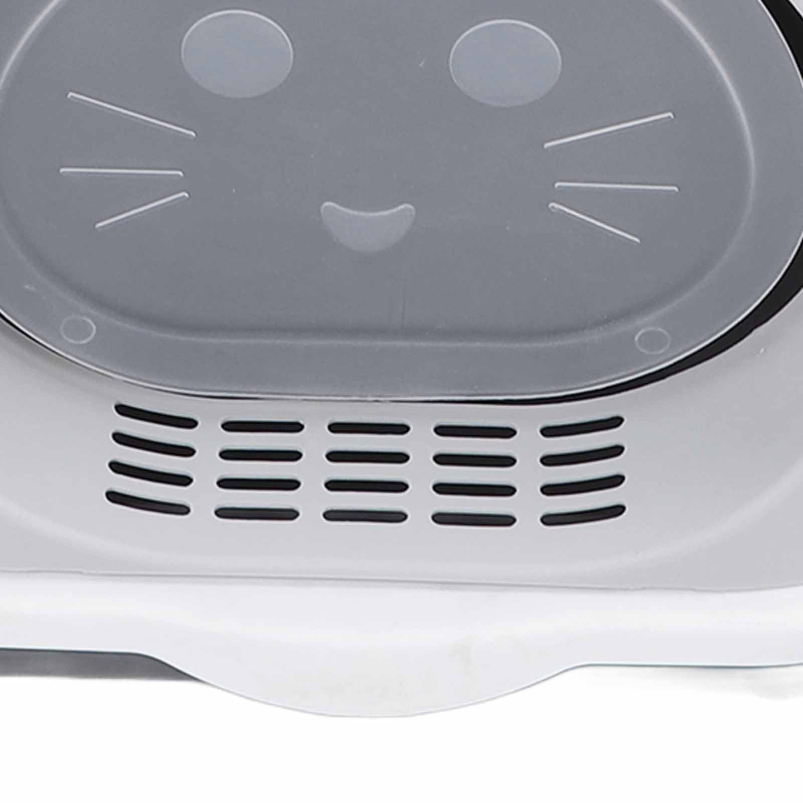 LAZIOEGR Enclosed Plastic Litter Box Extra Large Odor Resistant Easy Cleaning Covered Kitty Litter Box with Scoop for Indoor Cats, Gray (20.87 inches / 53 cm)