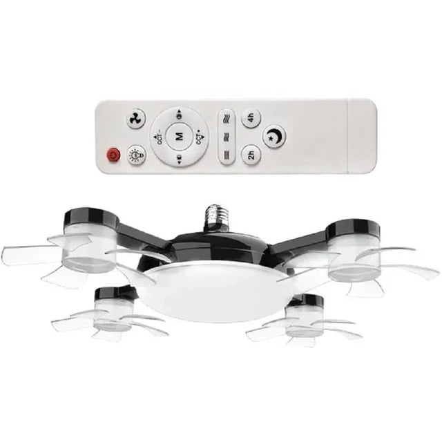 Luz de Ventilador 2 en 1 Diseño de Dron Ventilador de Techo 60W con Control Remoto para Entrada, Pasillo Familiar, Sala de Estar A