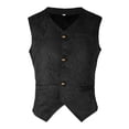 thumbnail image 3 of Chaleco Victoriano Steampunk Sunnimix Jacquard Negro XXXL para Hombre, 3 of 8