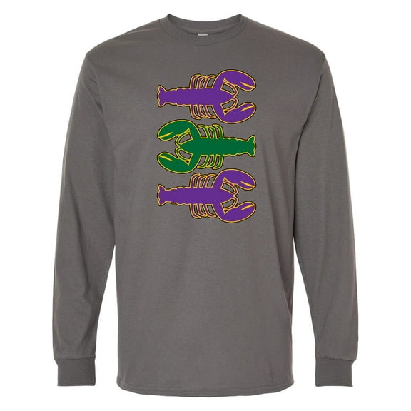 Inktastic Mardi Gras Celebration Funny Crawfish Long Sleeve T-Shirt