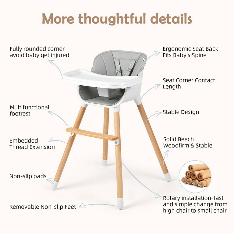 6-in-1 Baby High Chair - Changes As Much As They Do