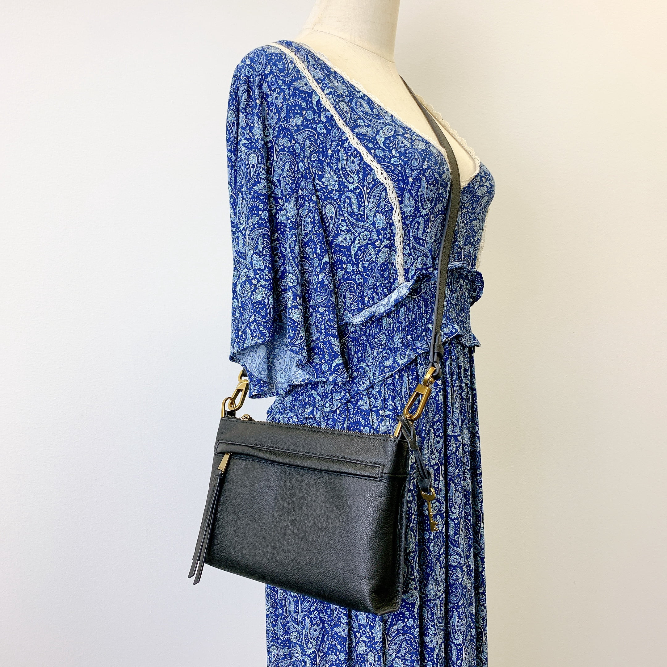 Fossil SHB3105001 Kiera Small Crossbody IN Black