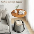thumbnail image 4 of Manxile Farmhouse Coffee Table Rectangle Wood Coffee Tables for Living Room, Black&Brown, 4 of 6
