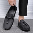 thumbnail image 5 of Men's Casual Loafers Slip On Leather Shoes Lightweight Driving Shoes Moccasins Classic Penny Loafer Flats Boat Shoes, 5 of 10