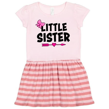 

Inktastic Little Sister with Bow and Arrow Gift Toddler Girl Dress