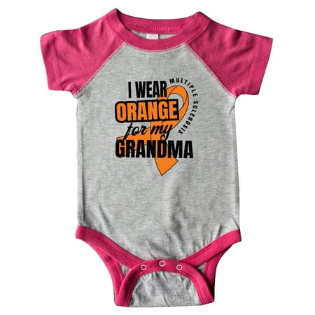 

Inktastic I Wear Orange For My Grandma Multiple Sclerosis Awareness Gift Baby Boy or Baby Girl Bodysuit