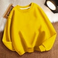 thumbnail image 2 of Alkepwun Toddler Boy Girl Casual Long Sleeve Loose Tops Warm Fall Comfy Lightweight Pullovers Kids Basic Solid Color Crewneck Sweatshirt for Boys or Girls 3-11 Years, 2 of 3