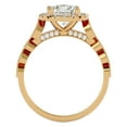 thumbnail image 3 of SuperJeweler 1 3/4 Carat Halo Moissanite Engagement Ring In 14 Karat Yellow Gold For Women, 3 of 3