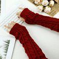 thumbnail image 5 of 4 Pairs Knitted Arm Warmers Gloves Winter Long Fingerless Mittens Thumb hole Gloves for Women and Men, 5 of 6
