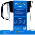 thumbnail image 5 of Brita 10 Cup Large Plastic Water Filter Pitcher, Black, BPA Free with 1 Standard Brita Filter, 5 of 12