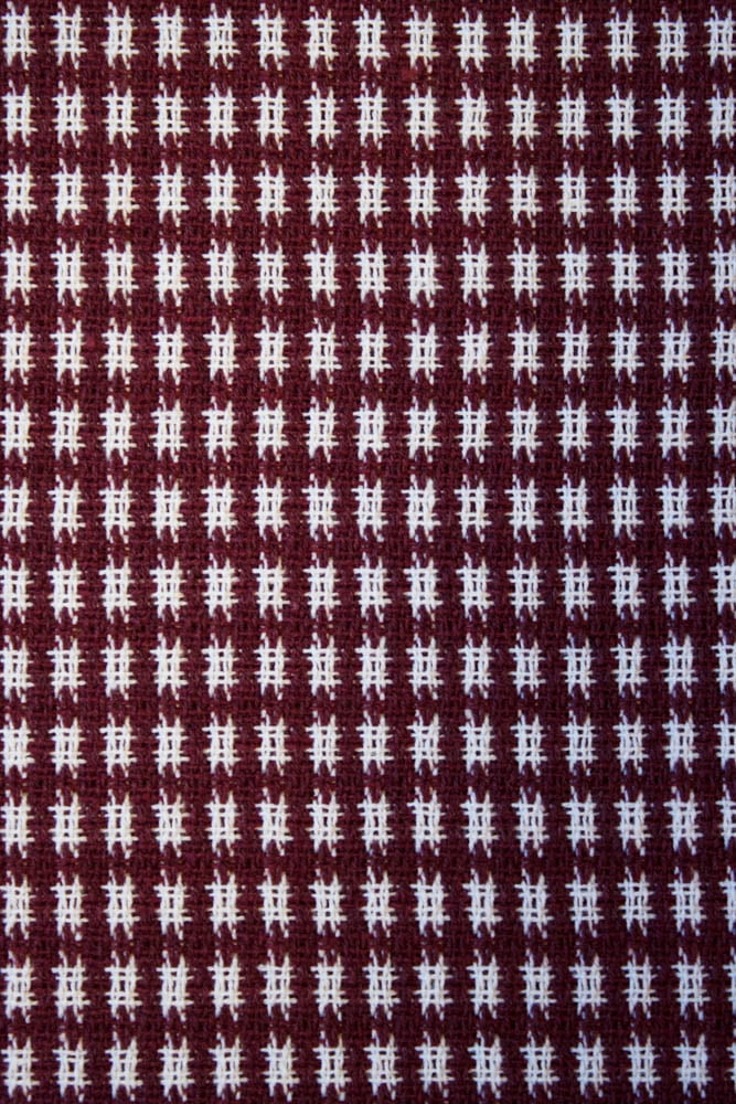 Lintex Linens Homespun Check 100% Cotton Woven Fringed Tablecloth 60"X120", Wine