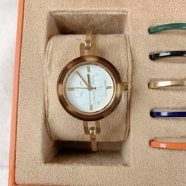 Tory Burch Reva White Dial Gold Tone Stainless Steel Quartz