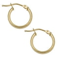thumbnail image 3 of KoolJewelry 14k Yellow Gold 3.5x10mm Huggie Hoop Earrings, 3 of 5