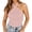 Pink, variant on Sleeveless Halter Women Criss Cross Slim Knit Tank Tops
