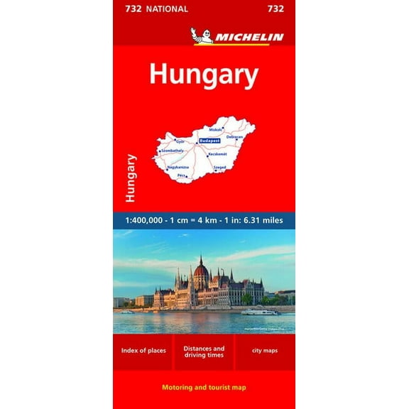 Maps/Country (Michelin): Michelin Hungary Map 732 (Edition 10) (Sheet map, folded)