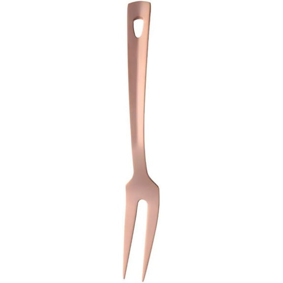 Serving Fork, BuyGo Two Tines Rose Gold Meat Fork, Stainless Steel Kitchen Tool with Mirror Polish, Dishwasher Safe, 9.57 Inch