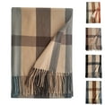thumbnail image 4 of beishanbush Scarf Women Fall Winter Scarf Classic Tassel Plaid Scarf Warm Soft Large Blanket Wrap Shawl Scarves Black, 4 of 4