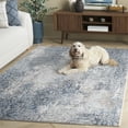 thumbnail image 3 of SAFAVIEH Parker Melany Abstract Polyester Area Rug, Blue/Taupe, 4' x 6', 3 of 8