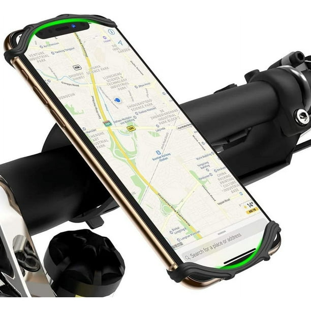 Soporte para teléfono móvil para bicicleta, compatible con Face ID/Touch ID, soporte para teléfono móvil para bicicleta giratorio de 360°, soporte universal para teléfono móvil para motocicleta,