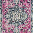 thumbnail image 6 of SAFAVIEH Madison Hildred Floral Bordered Runner Rug, Fuchsia/Aqua, 2' x 8', 6 of 7