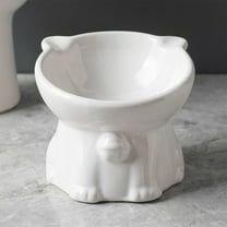 Fufafayo under $5 Ceramic Elevated Cat Bowls, Extra Wide Raised Cat Bowls for Food and Water, Shallow Cat Food Dish Whisker Friendly, Anti Vomit Cat Bowl Dishwasher Safe, Great Height for Cat