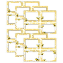 Teacher Created Resources Buzzing Bees Name Tags/Labels, Multi-Pack, 3-1/2" x 2-1/2", 36 Per Pack, 6 Packs
