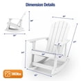 thumbnail image 6 of WINSOON Outdoor Rocking Chair,Adirondack Rocking Chair-White, 6 of 7