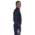 thumbnail image 3 of Harriton Men's Easy Blend Long-Sleeve Twill&nbsp;Shirt with&nbsp;Stain-Release - NAVY - L, 3 of 3