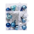 thumbnail image 1 of 30 bolas de Navidad - Bola decorativa irrompible para árbol de Navidad, azul y plateado, 1 of 5