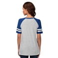 thumbnail image 2 of Women's G-III 4Her by Carl Banks Heather Gray Chicago Cubs Goal Line Raglan V-Neck T-Shirt, 2 of 2