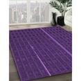 thumbnail image 3 of Ahgly Company Machine Washable Indoor Round Transitional Dark Orchid Purple Area Rugs, 7' Round, 3 of 7