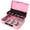 Pink Combo Lock, variant on Locking Cash Box with Money Tray and Coin Lid, 11.8L x 9.5W x 3.5H Inches, Cash Box with Combination Lock Safe Money Saving Organizer Box, Pink, XLarge