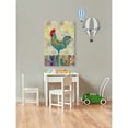 thumbnail image 3 of Rooster Fence Painting - City Chic Farmhouse Wall Art - 12x8 Inch Canvas Print - Ready to Hang, 3 of 8