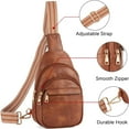 thumbnail image 6 of Small Sling Bag for Women Leather Crossbody Bags Fanny Pack Chest Bag for Travel, 6 of 8