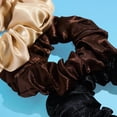 thumbnail image 5 of Gimme Beauty Medium Satin Scrunchies - Soft, No-Breakage Scrunchies - Perfect for Medium Hair & Bedtime Wear - Firm Hold & Gentle, Crease-Free Accessories for Women - Neutrals & Black, 4 Pack, 5 of 6