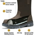 thumbnail image 6 of SMILIN Puncture Proof Wellington Work Boots Shoes for Men，Dark Brown，Size 10.5, 6 of 9