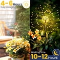 thumbnail image 2 of Outdoor Solar Garden Lights, 120 LEDs 8 Lighting Modes 2 Packs Waterproof Solar Fireworks Light Sparklers for Patio Walkway Yard Courtyards Pathway Christmas Party Decorations, 2 of 9