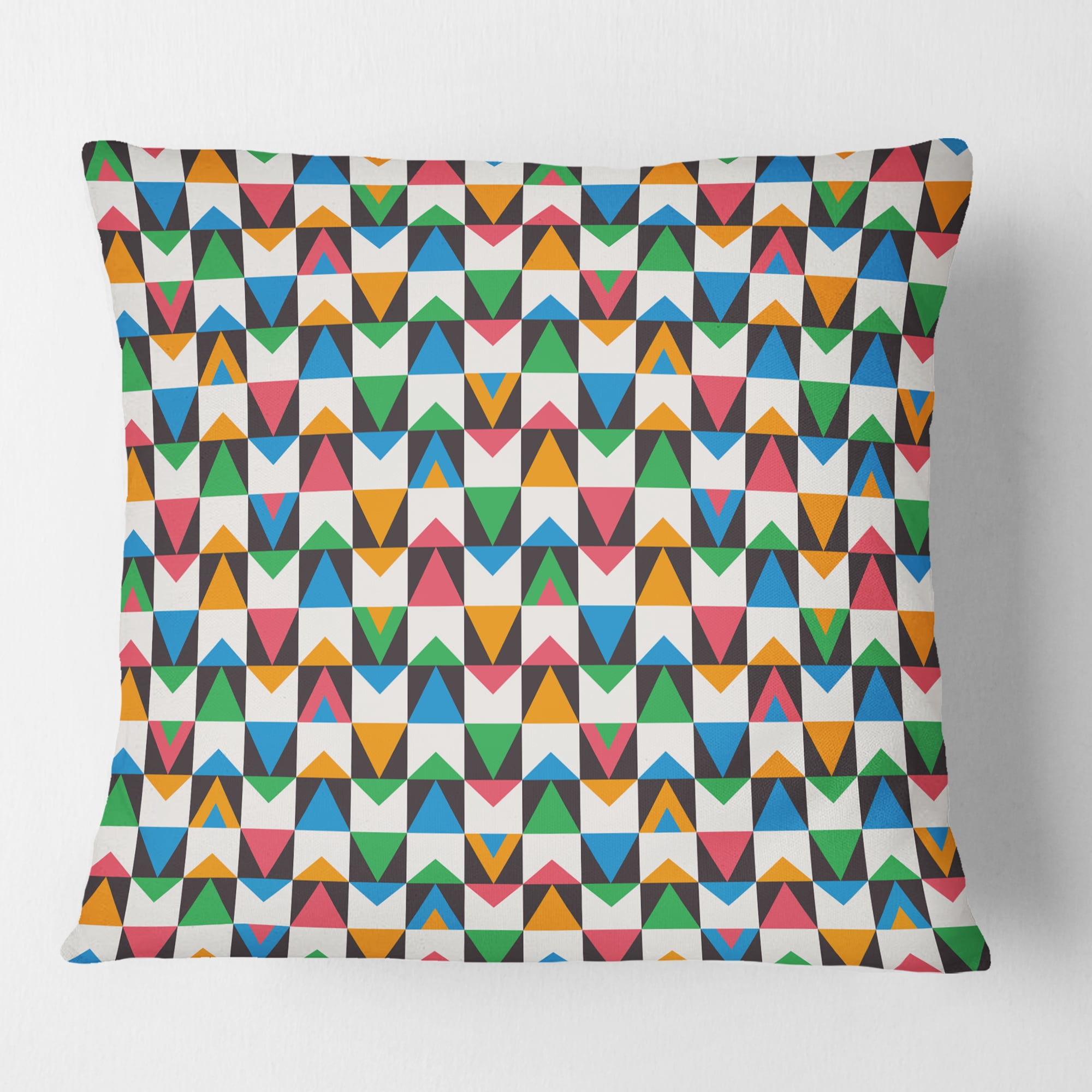 Designart Retro Ornamental Design II' Mid-Century Modern Throw Pillow - 16x16