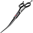 thumbnail image 1 of facai-Intini 7.5" Curved Dog Grooming Scissors,Professional Pet Grooming Shears with Safe Round Tips, Shears for Dogs with Thick Hair,Dematting Tool for Dogs,Light Weight, Right and Left Hands, 1 of 4