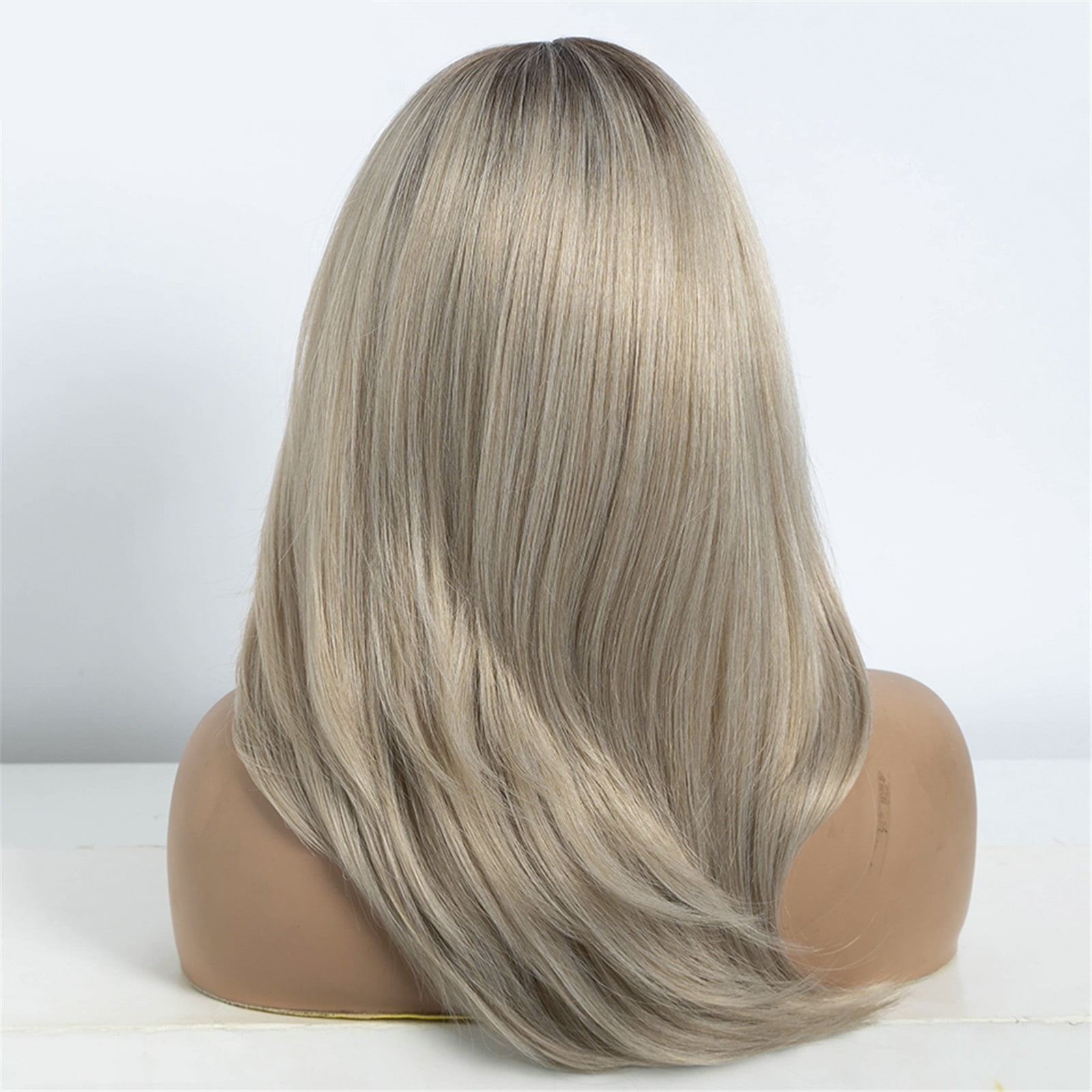 20 Inch Straight Cosplay Wig Ombre Blonde Wigs For Women Synthetic Lace Front Wigs