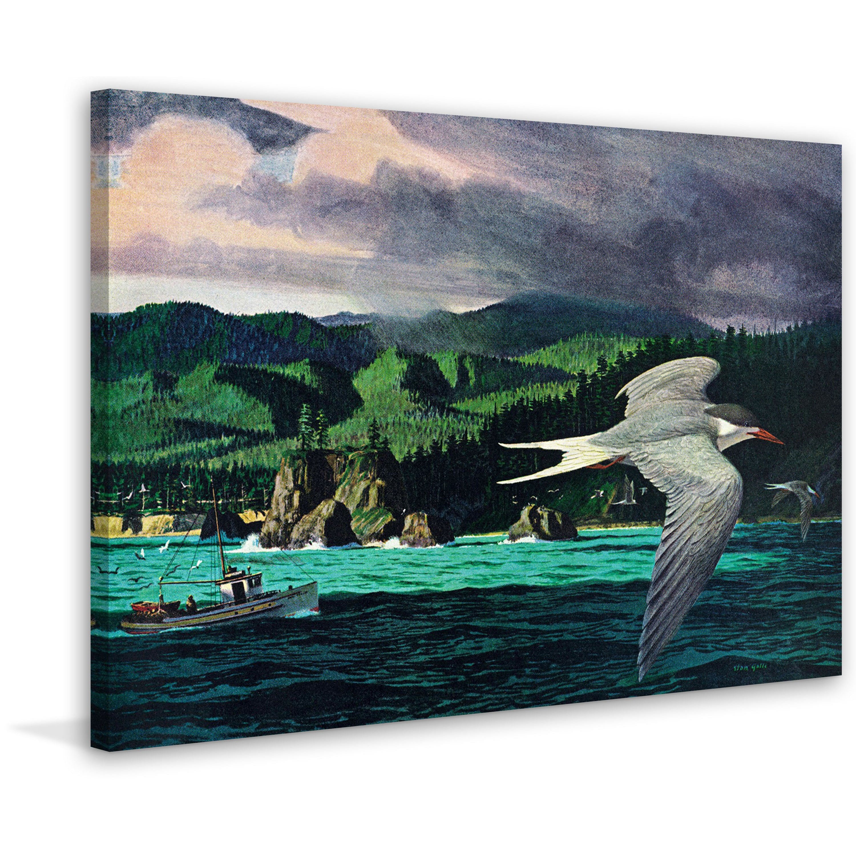 Marmont Hill "Terns in Flight" Painting Print on Wrapped Canvas